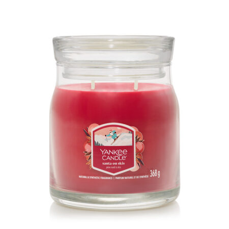 santa on skis signature medium jar