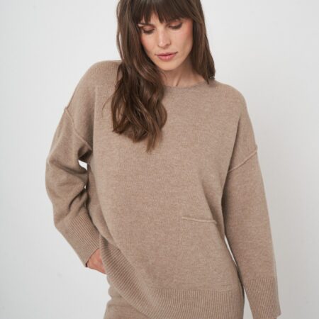 Zachte lamswollen sweater met relaxte pasvorm