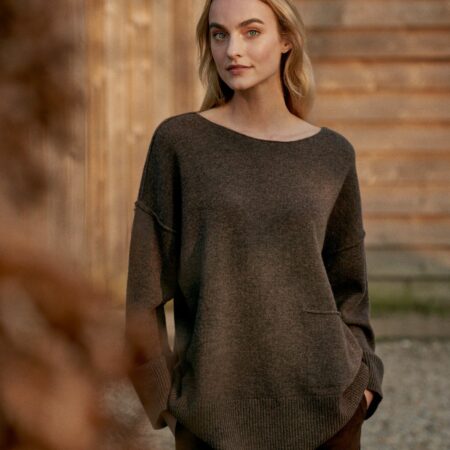 Zachte lamswollen sweater met relaxte pasvorm