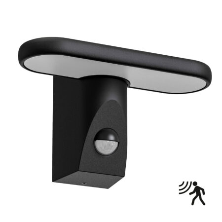 Zack Muurlamp Zwart Met Bewegingsmelder