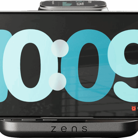 Zens 2-in-1 MagSafe met Qi2 Draadloze Oplader 45W met Standaard en Watch Stand