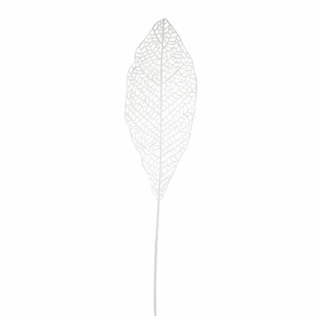 Zijde "Leaf spray" wit 113cm