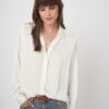 Zijden blouse met losse pasvorm