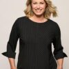 Zion Top Zwart / Wit Maxi