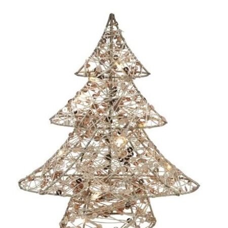 everlands kunstkerstboom 15 LED goud metaal H20cm | Countryfield