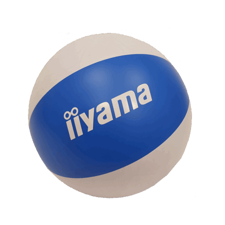 iiyama opblaasbal blauw/wit