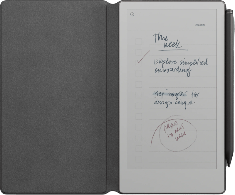 reMarkable Paper Pro Move Polymer Weave Book Folio Grijs