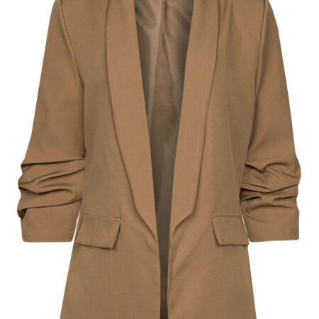 Blazer Gesmokte Mouw Bruin