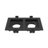 Fresno Dubbele Inbouwspot zwart - Rechthoek - 2x GU10 fitting - Kantelbaar - IP20 stofdicht - Zwart | HOFTRONIC