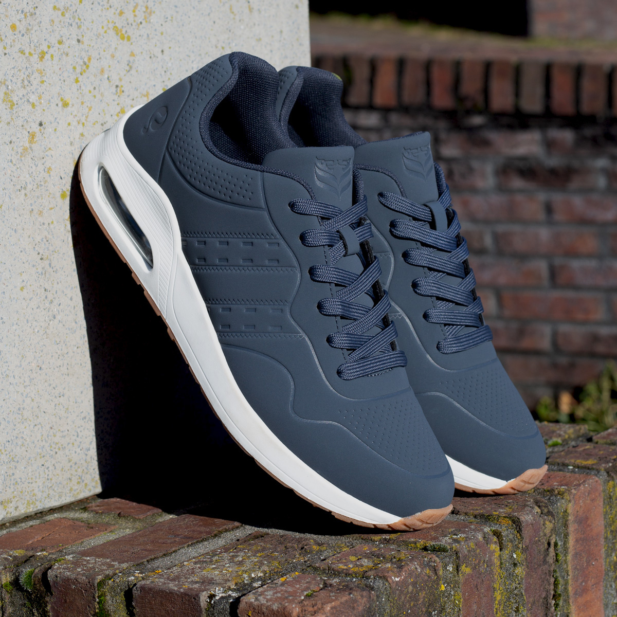 Heren Sneaker Hank | Middenblauw/ Wit