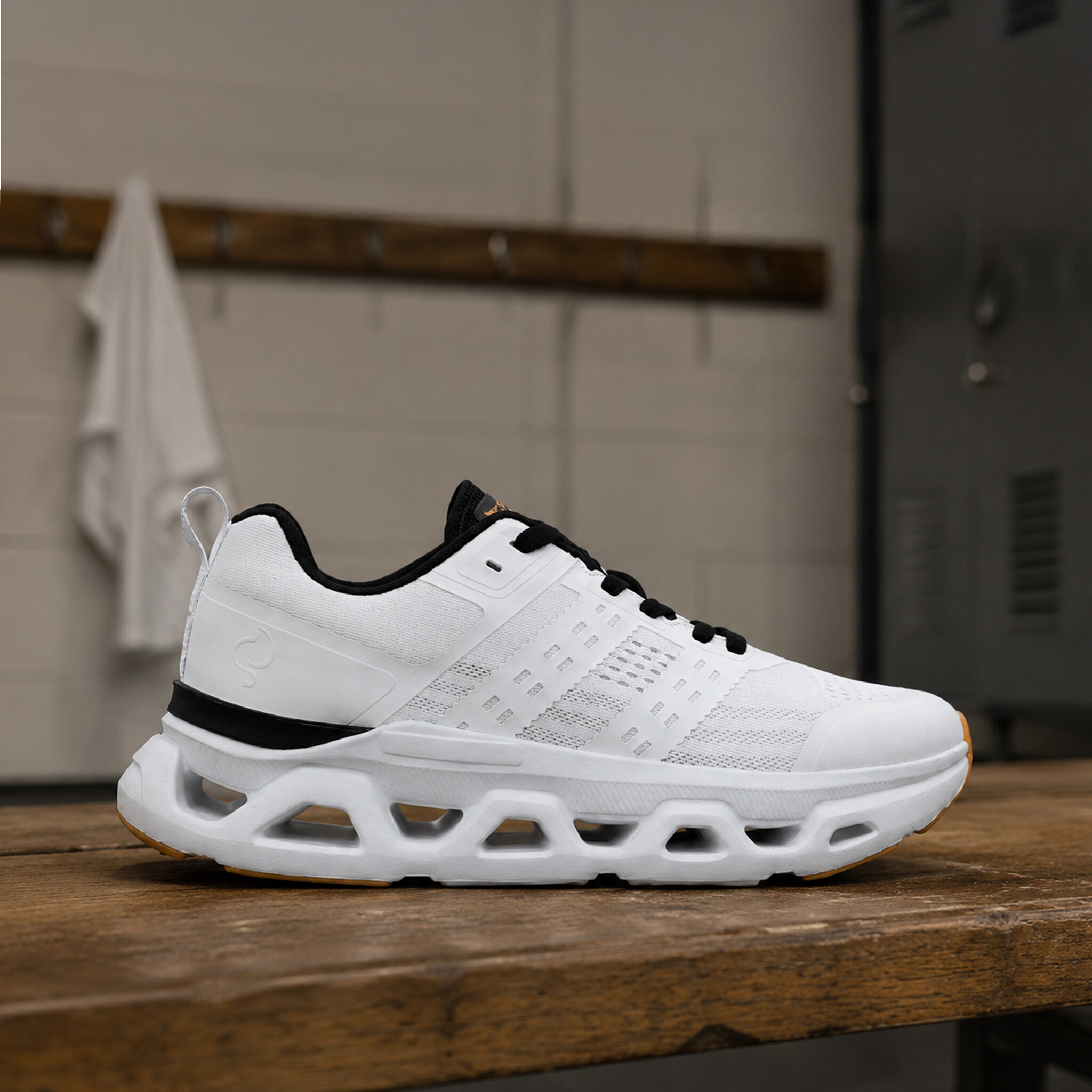 Heren Sneaker Holten | Wit/ Zwart/ Oranje