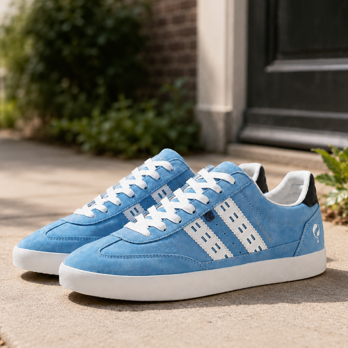 Heren Sneaker Platinum | Lichtblauw/Wit
