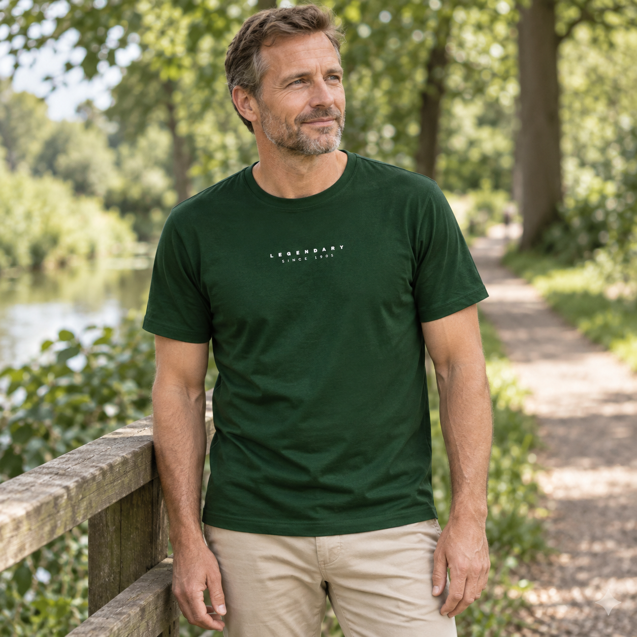 Heren T-Shirt Exloo | Donkergroen