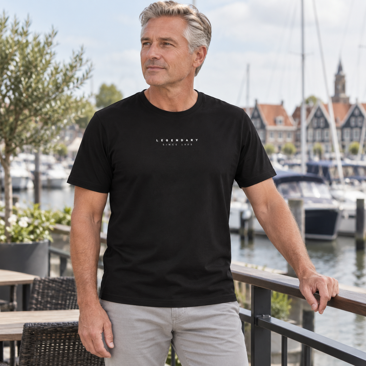 Heren T-Shirt Exloo | Zwart