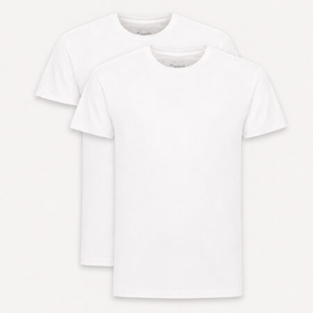 Heren T-shirt 2-Pack Oolde | Wit/ Wit