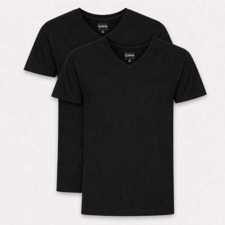 Heren T-shirt 2-Pack Steyl | Zwart/ Zwart