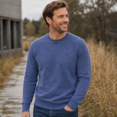 Heren Trui Maarn | Blauw Melange