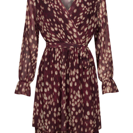 Jurk Lizzy Bordeaux Beige