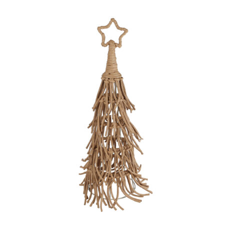 Kerstdecortie Boom met ster beige