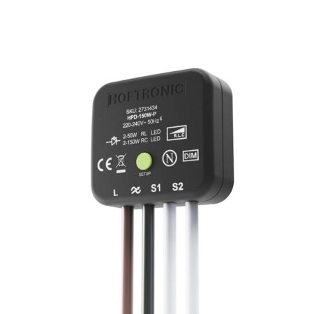 LED Puck Dimmer met kabel - 2-150W - Wisselschakeling/Hotelschakeling - Fase-aansnijding- en afsnijding (leading edge en trailing edge) | HOFTRONIC