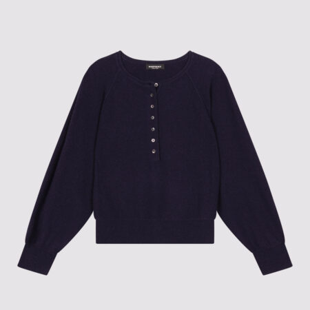 Lichtgewicht boiled cashmere henley trui