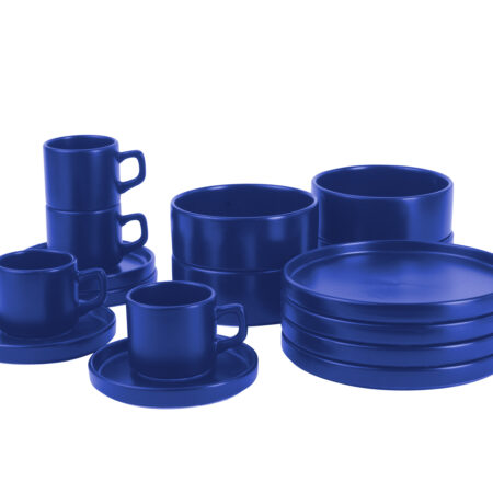 Scandinavisch servies van aardewerk
