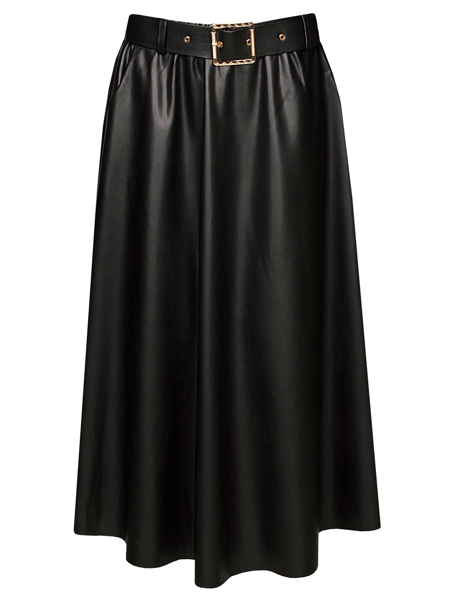 Rok Leatherlook Zwart