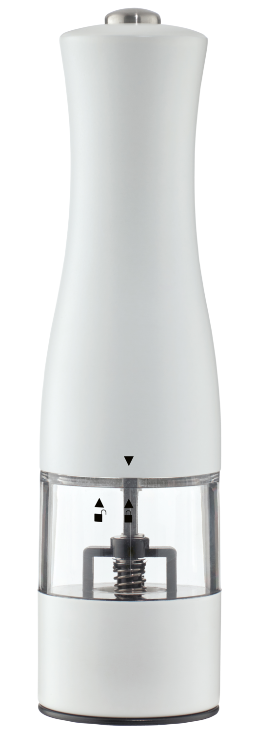 Elektrische RVS peper- of zoutmolen (Wit)