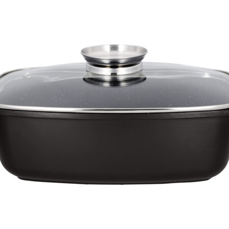 Gegoten aluminium braadpan