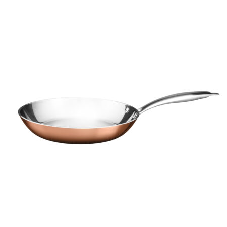 RVS koekenpan met koperlaag