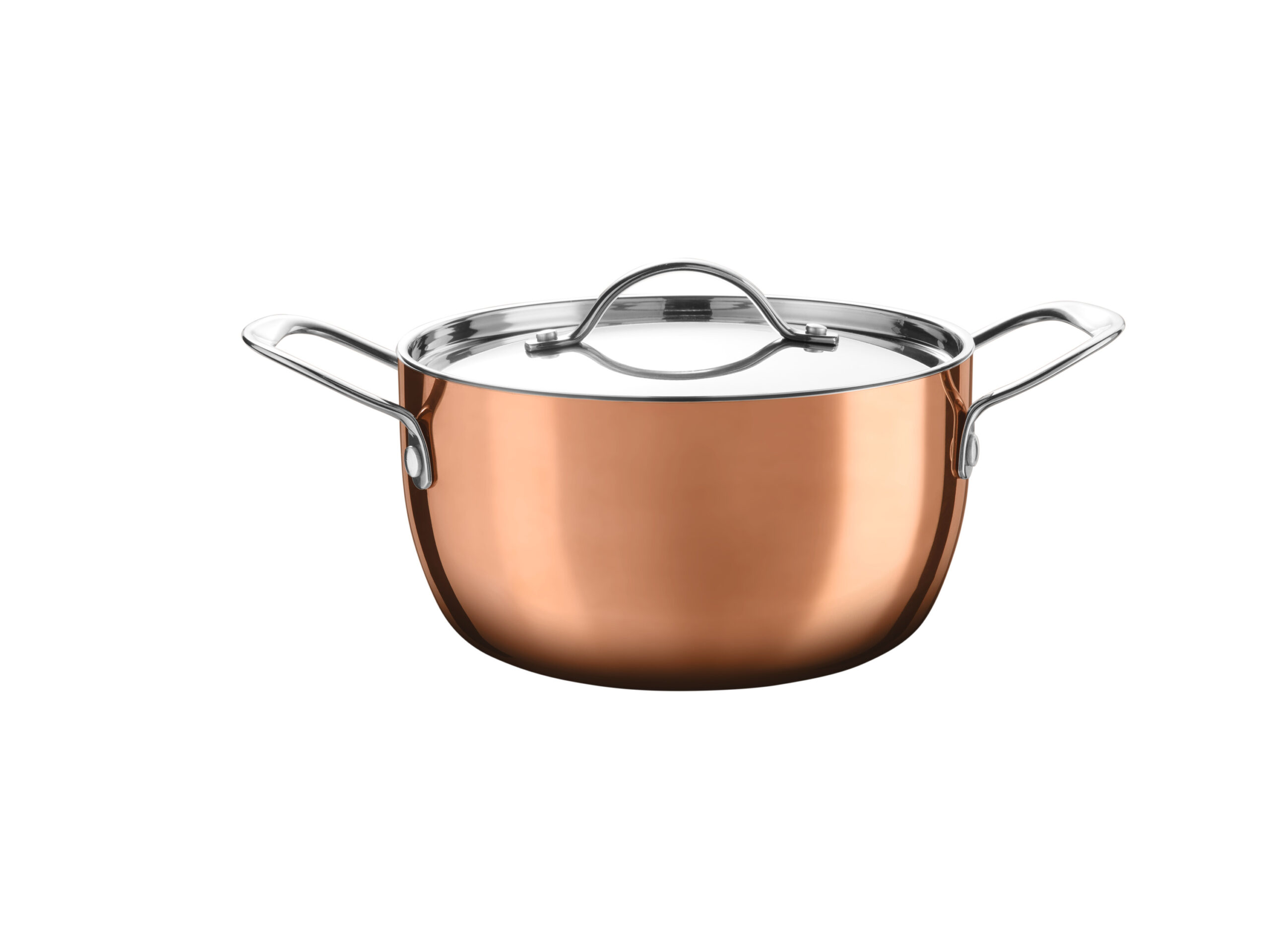 RVS kookpan met koperlaag