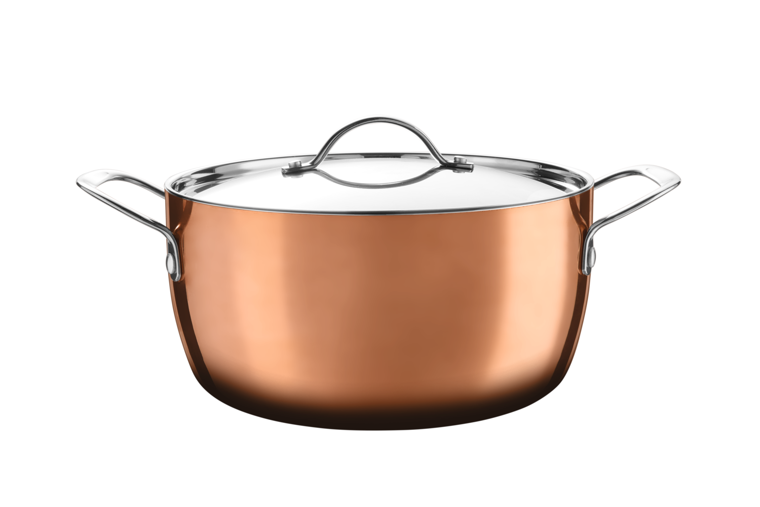 RVS kookpan met koperlaag
