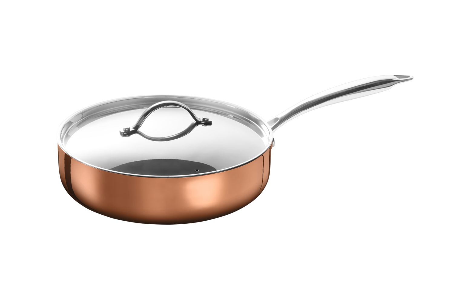 RVS sauteerpan met koperlaag