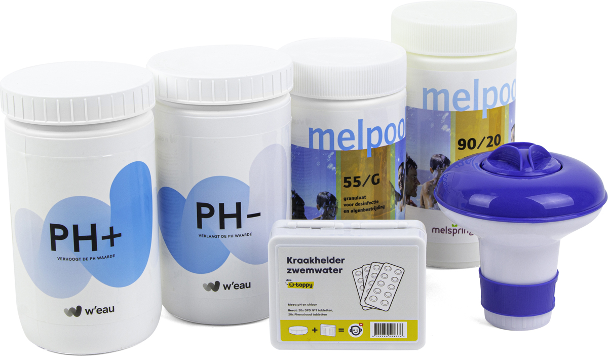 Toppy startset met kleine chloortabletten voor zwembad | Toppy