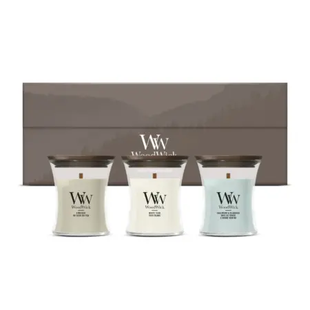 WoodWick 3 Mini Candle Woodland Trio Cadeauset
